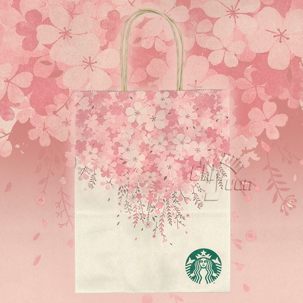 Starbucks 台灣星巴克 2018 櫻花 櫻花季 SAKURA 落櫻繽紛 紙袋 提袋 環保袋