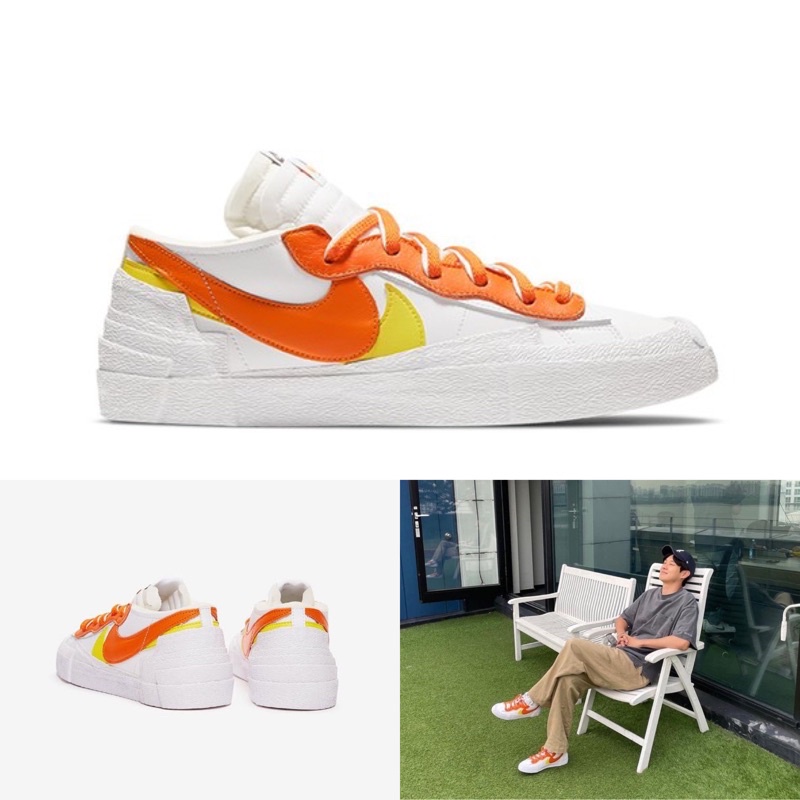 Quality Sneakers - Sacai x Nike Blazer Low 白橘黃 解構 DD1877-100