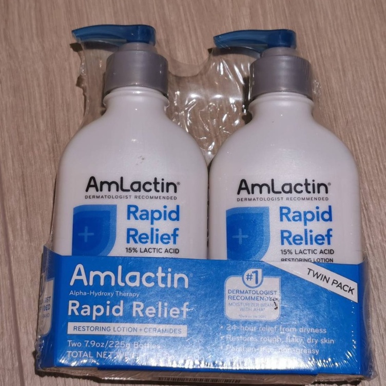 AmLactin (兩罐裝225g*2) 藍瓶快速舒緩修復身體保濕乳液(含神經醯胺,乾性皮膚)