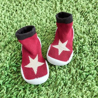 [Queenies Baby/Shop]*現貨*法國製Collegien手工鞋襪 2019棉質款 小孩款 🌟酒紅星星