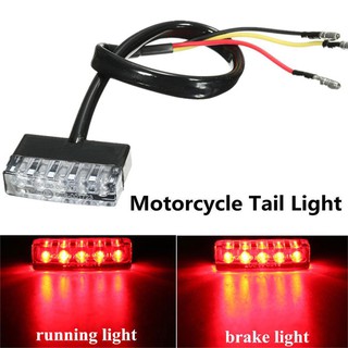 5LED摩托車迷你小尾燈 12V迷你5 LED摩托車踏板車ATV自行車紅色後尾停車制動燈腳踏車