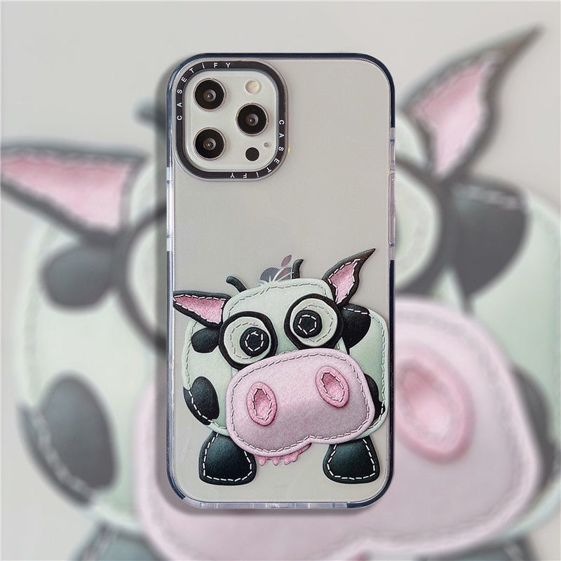 ◇∏CASETiFY聯名小奶牛適用iPhone12proMax蘋果11手機殼XR全包7/8p軟