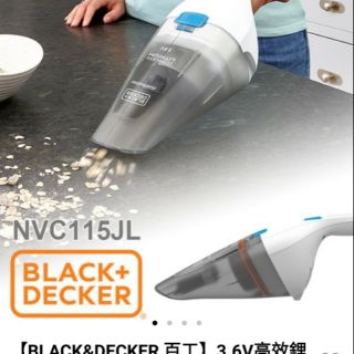 【BLACK DECKER 百工】3.6V高效鋰電 無線手持式吸塵器NVC115JL