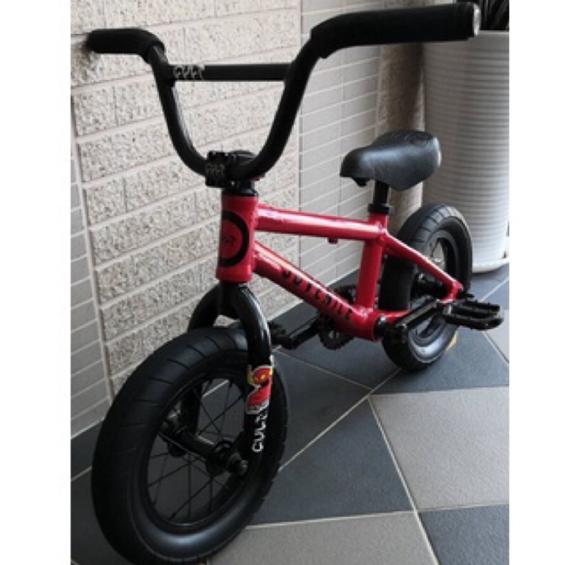 BMX極限單車 BMX特技車 特技單車 美國人氣品牌CULT BMX 型號 Juvi 12吋BMX紅色鋁合金車架二手