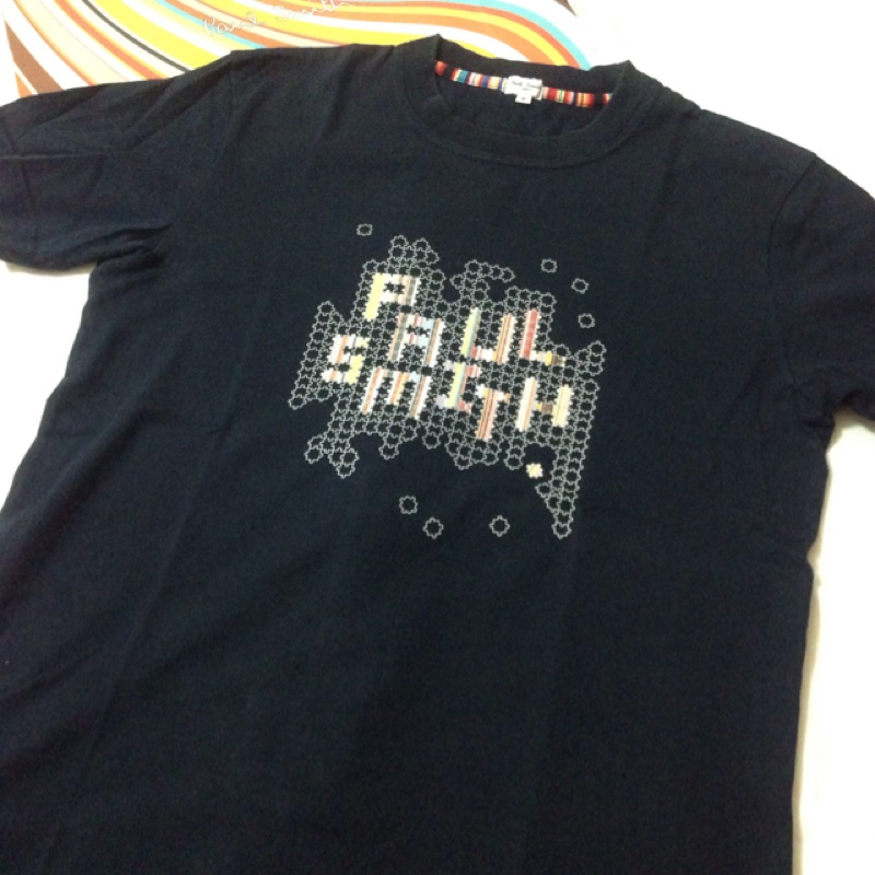 英國Paul smith logo拼圖印花t-shirt 經典短T/tee/T恤