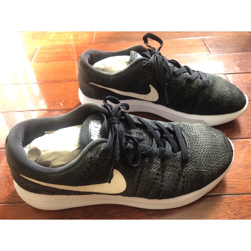 Nike lunarepic low flyknit 編織 慢跑鞋 843764 002 黑白