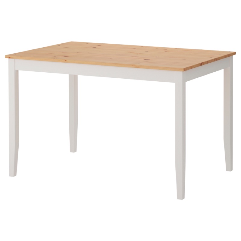 北歐工業LOFT風格經典IKEA宜家LERHAMN實木餐桌工作桌/實心松木/淺仿古染色/二手八成新/特$2280