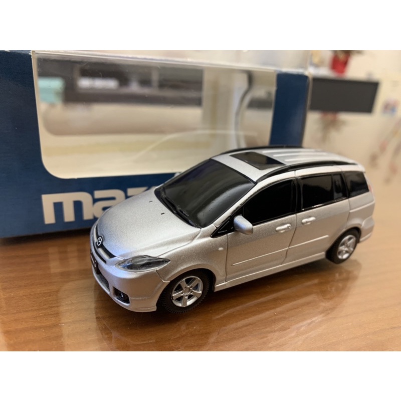 Mazda馬自達 原廠絕版1/43塑製迴力模型車 Mazda 5 銀色