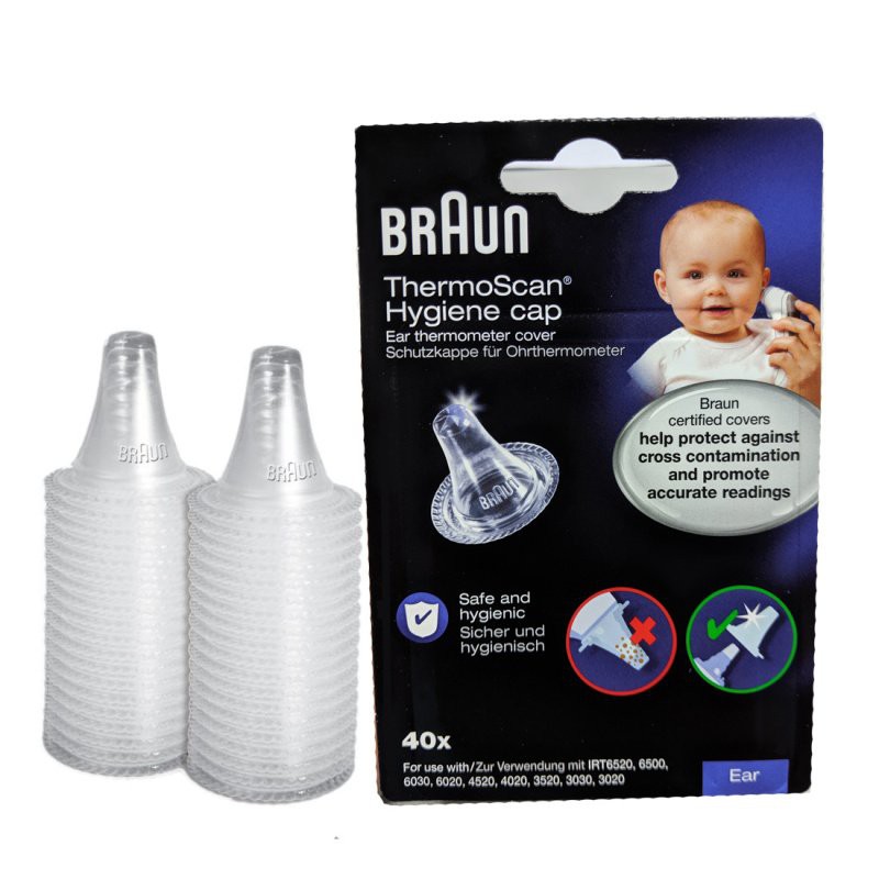 台灣公司貨braun 百靈耳溫槍專用耳套lf40 一盒40入百靈耳溫槍耳套百靈耳套 蝦皮購物