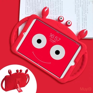 時尚個性創意卡通搞笑螃蟹情侶保護套適用於 Ipad 2018 保護套 Mini1/2/3 外殼 Mini4 保護套 Mi