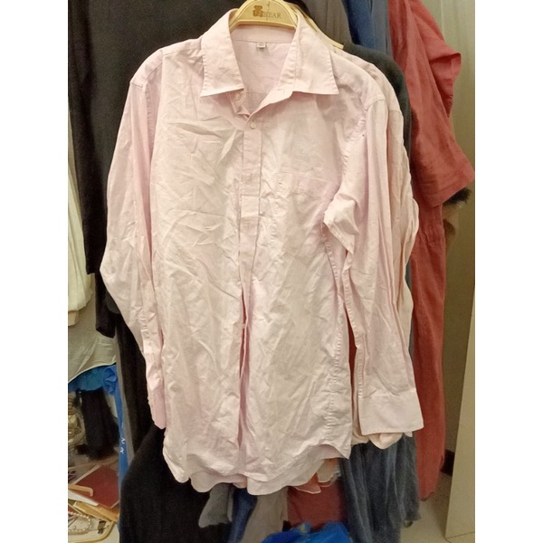 （男裝）uniqlo粉紅色襯衫