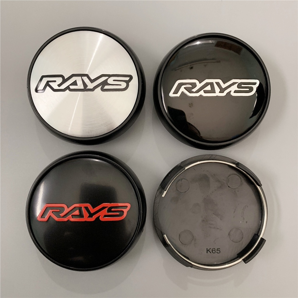 4 個裝 65mm 毫米適用於 Rays TE37 車輪中心蓋輪轂蓋更換防塵輪轂蓋 汽車造型配件