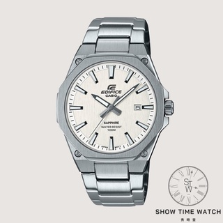CASIO EDIFICE 卡西歐 紳士時尚 藍寶石玻璃鏡面 不鏽鋼腕錶-銀X白 (EFR-S108D-7A)[秀時堂]