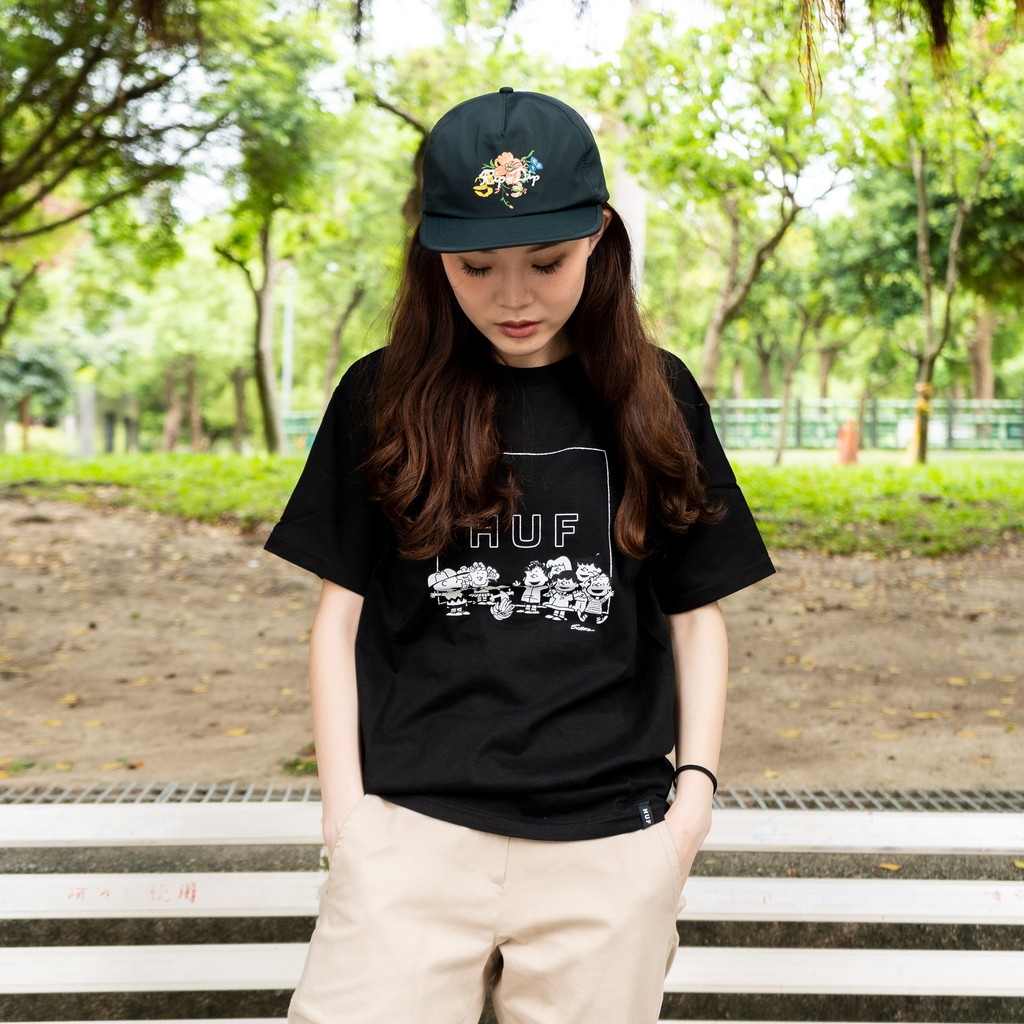 HUF X PEANUTS 男女 GANG BOX LOGO TEE 黑【A-KAY0 5折】【TS64041BK】