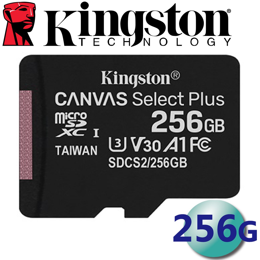 含稅 Kingston 金士頓 256G 256GB microSDXC TF U3 記憶卡 SDCS2  小卡 手機卡