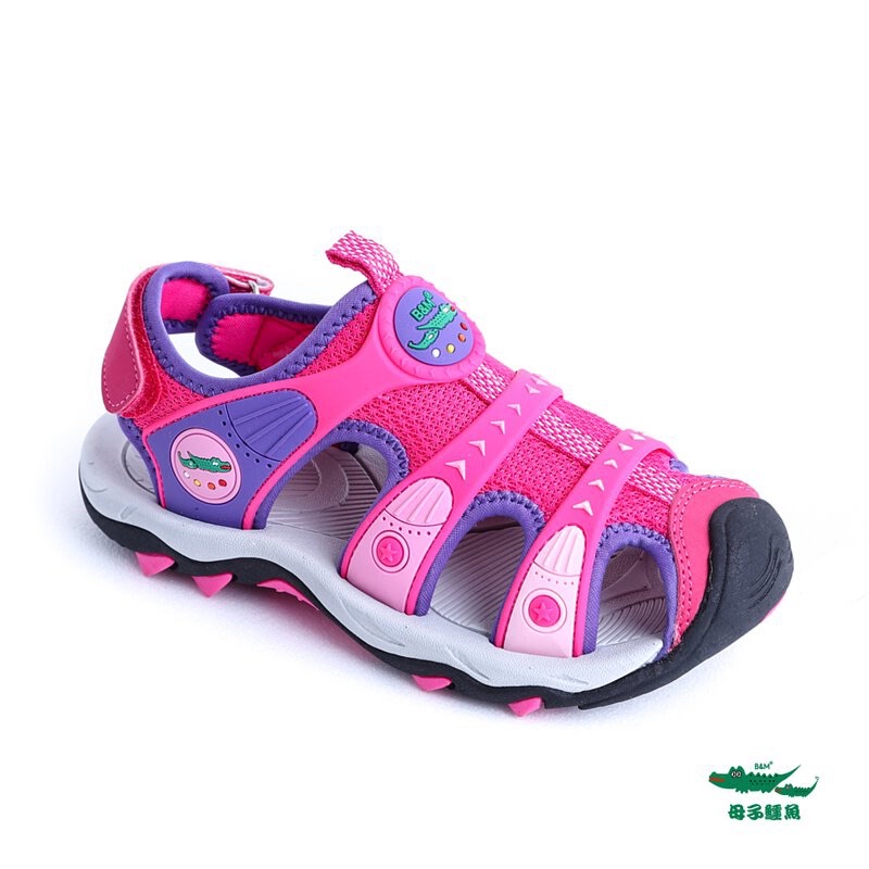 《母子鱷魚》📣免運📣男女兒童護趾運動涼鞋/防踢/保護腳趾