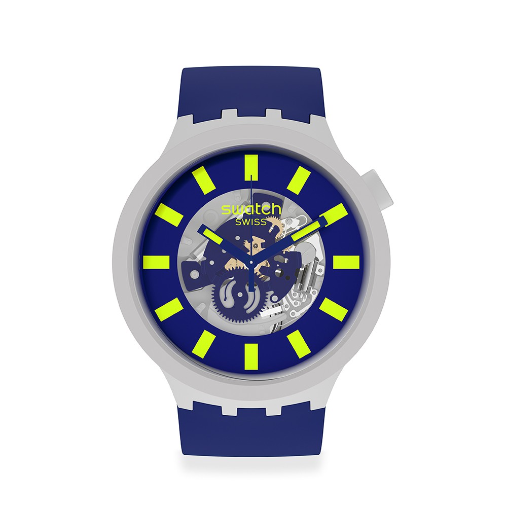 【SWATCH】BIG BOLD 手錶LIMY夜空藍(47mm) 瑞士錶 SB03M103