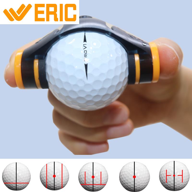 免運 高爾夫球 二手 韓國 原裝 進口 高爾夫球 畫線器 360度 旋轉 黑紅 兩色 劃線筆 推杆 輔助線