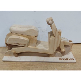 （全新絕版）YAMAHA CUXI 機車 模型 木頭 木製...自珍品，現貨，僅一台，座墊可打開