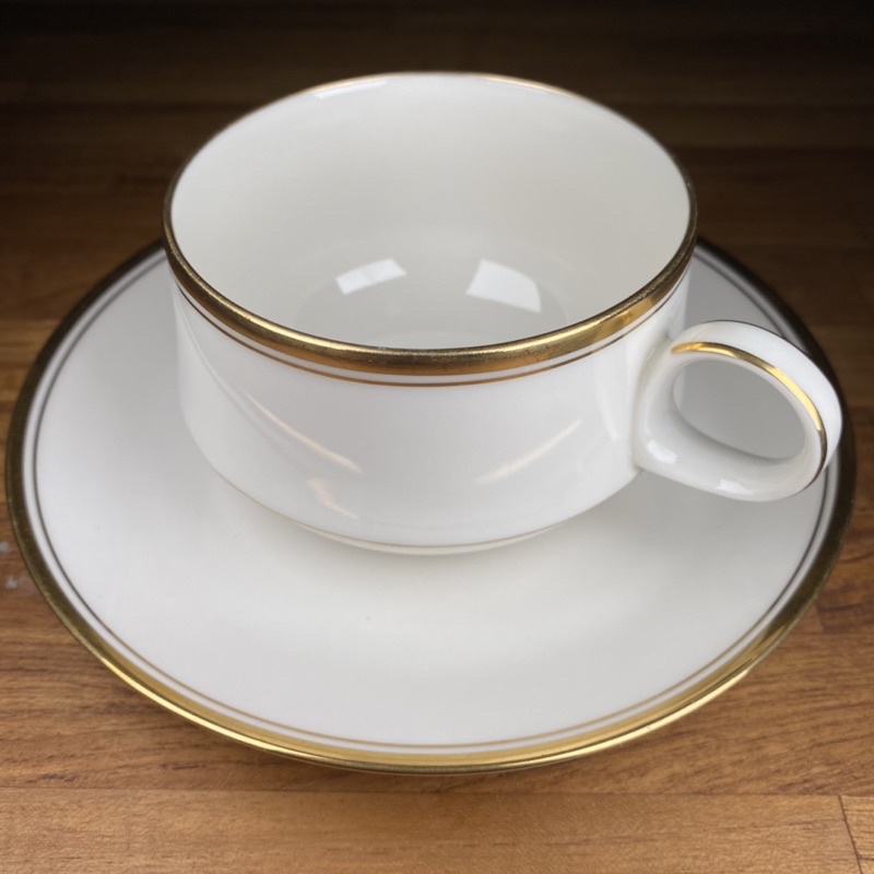 Noritake 二手老件 金緣 咖啡杯盤組 送 半磅咖啡豆