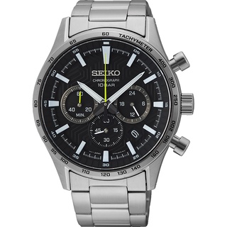 【SEIKO】Criteria 黑面三眼計時石英錶 43mm SSB413P1 8T63-00Y0D 公司貨SK022