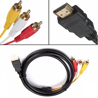 HDMI轉3rca高清線轉換線HMDI轉AV線 款式/顏色隨機