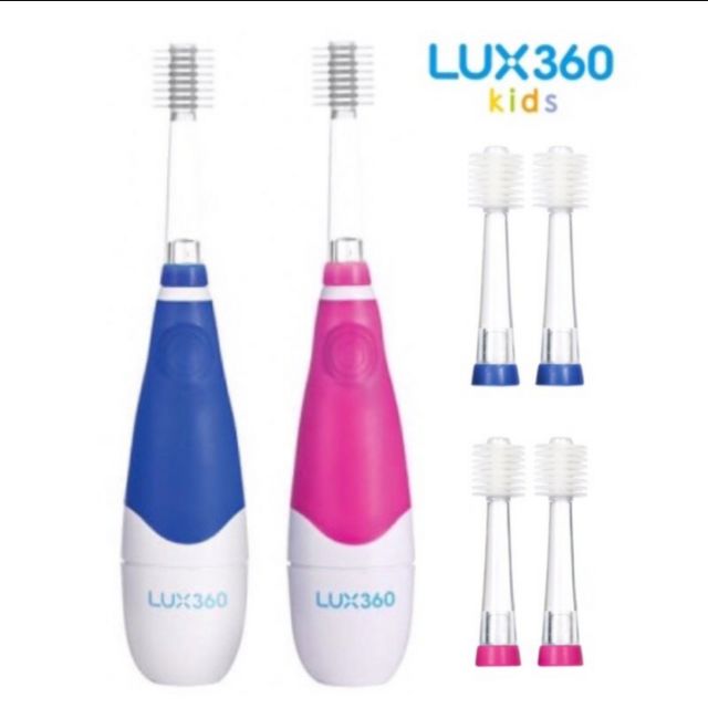 日本 VIVATEC Lux360幼童電動牙刷/替換刷頭（粉紅色）