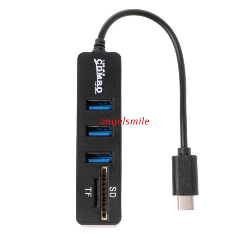 Gui 3 端口 USB 2.0 Hub USB 3.1 Type C 電纜 OTG SD / TF 卡讀卡器, 用於