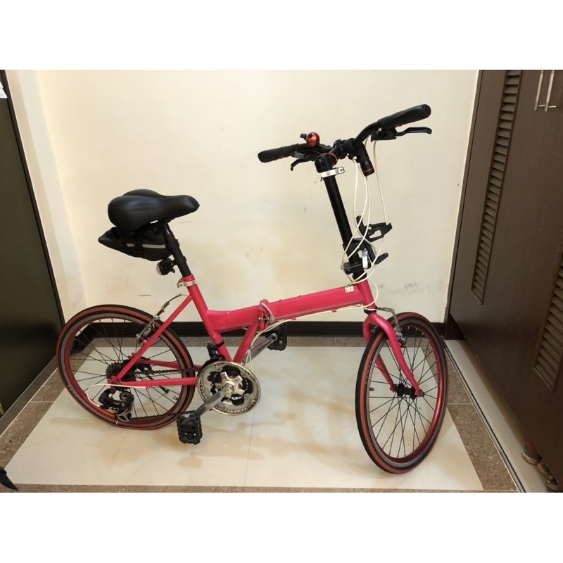 🚴‍♀️二手小折 變速腳踏車20吋 24段 桃紅色 折疊腳踏車(包含寄送費用)
