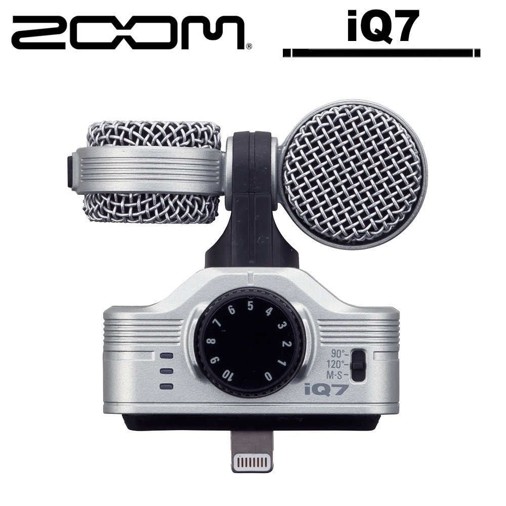 ZOOM iQ7 立體聲數位錄音麥克風 For IOS 公司貨