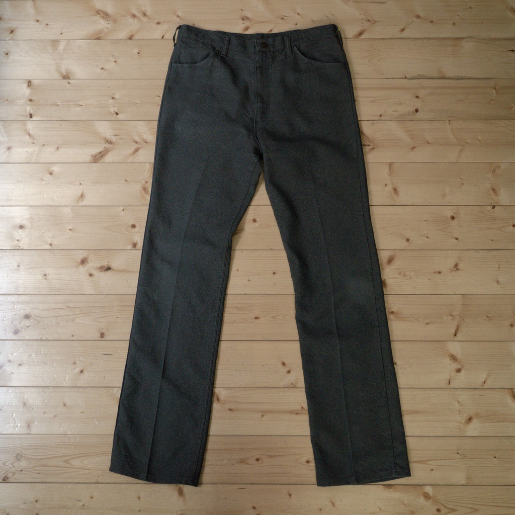 《白木11》 🇺🇸 70s Wrangler 82hg bell slacks 美國製 藍哥 深灰 靴型 喇叭 長褲