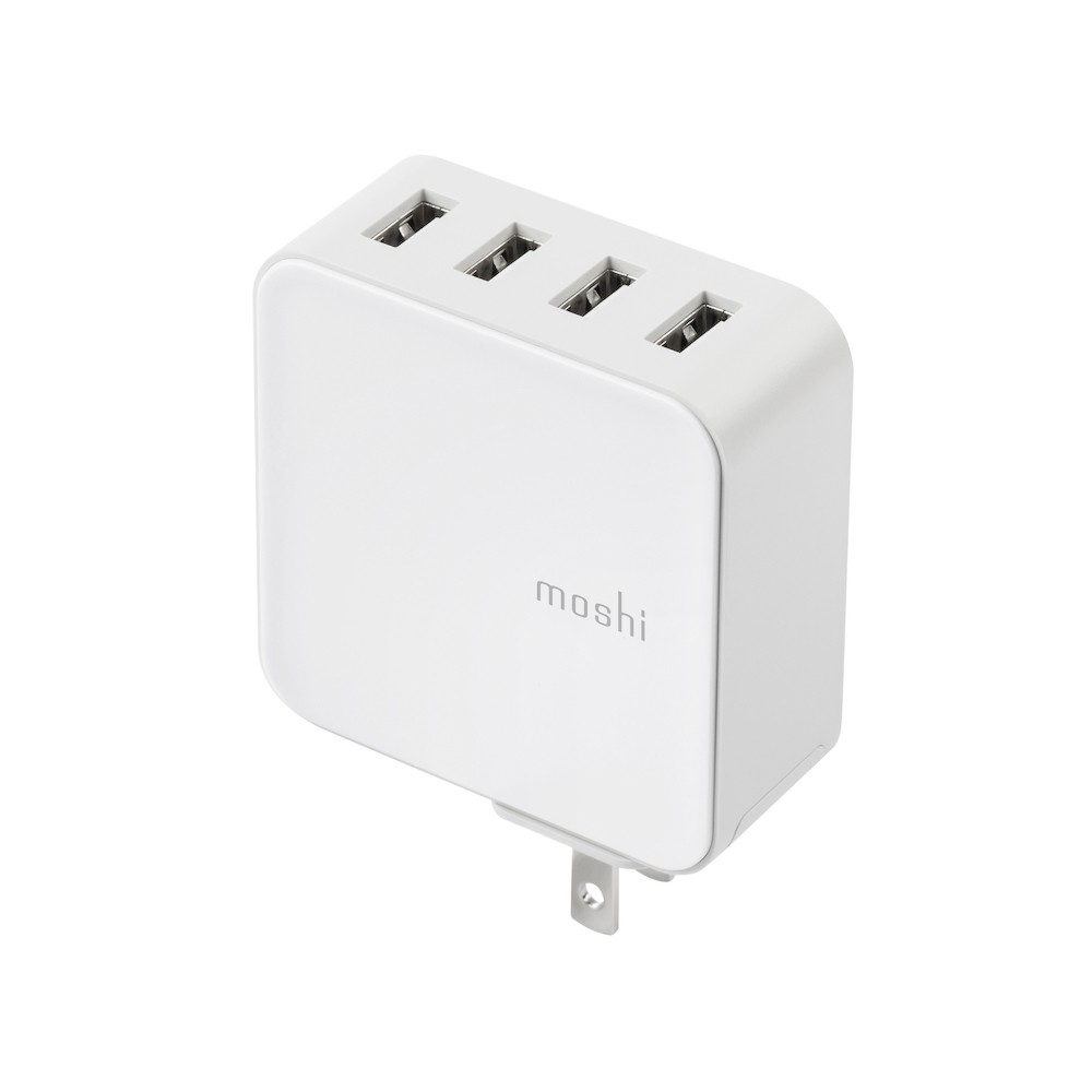 Moshi ProGeo 旅充系列 USB 4-Port 充電器 (35W，US美規)  2.4A 快充 萬國充電