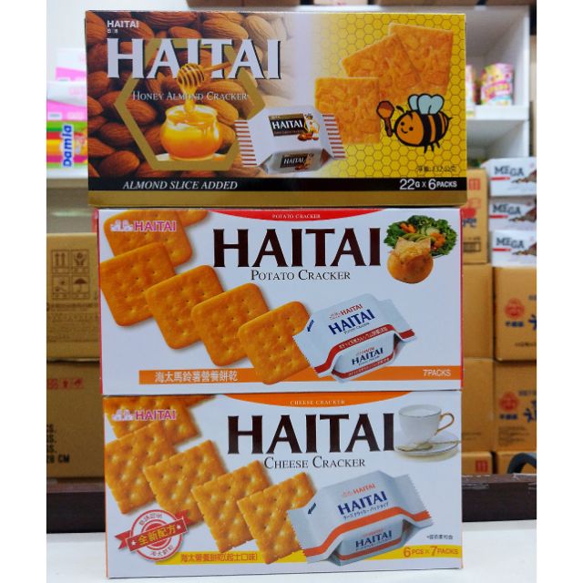 海太營養餅乾 起士口味172克 杏仁餅乾蜂蜜味 蛋奶素 馬鈴薯營養餅乾 組合商品Haitai 市價68元 即期良品