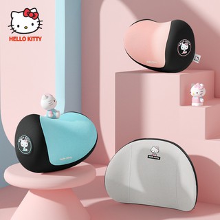 【小符精品】Hello Kitty 汽車頭枕 車用護頸枕 車內靠枕 記憶棉腰靠 座椅 可愛車載頸椎枕頭