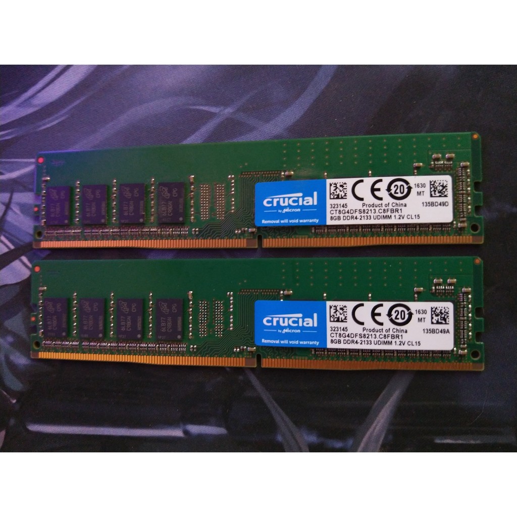 Crucial DDR4-2133 8g*2 105/09/02購買 終保