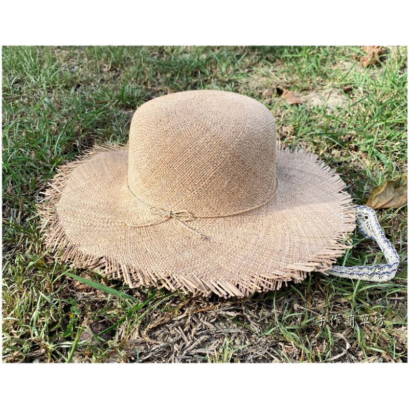 藺草帽，台灣製作，純手工細緻編織，素雅自然