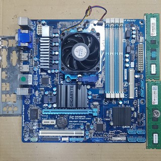 技嘉GA-78LMT-USB3主機板+AMD 3.0G四核處理器+創見8G終保記憶體、附擋板與風扇