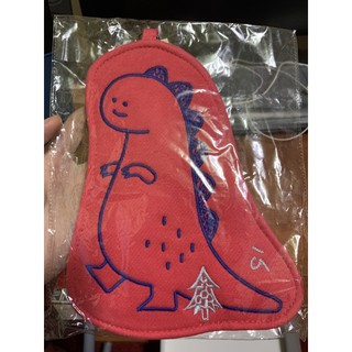 全新 a la sha 恐龍🦖造型小包包 桃紅色背面藍色