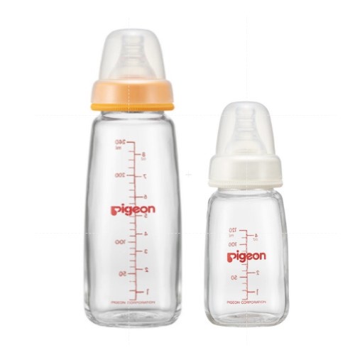 Pigeon貝親-標準口徑母乳實感玻璃奶瓶（240ml/120ml）