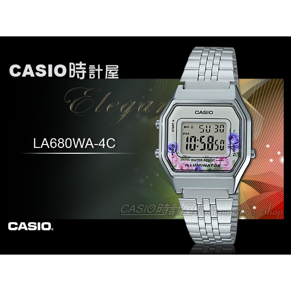 Casio 手錶專賣店時計屋la680wa 2c La680wa 4c女錶數字電子led 碼錶la680wa 蝦皮購物