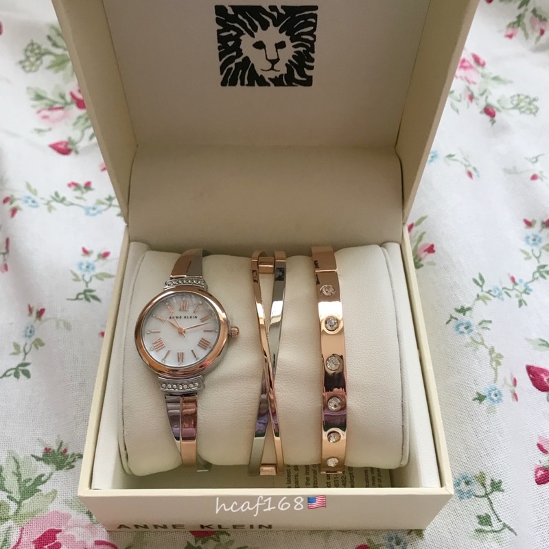 【特價現貨】 美國🇺🇸 Anne Klein 手錶套組 施華洛世奇水晶 手錶 手環 手鏈 手鐲 女生手錶 生日禮物