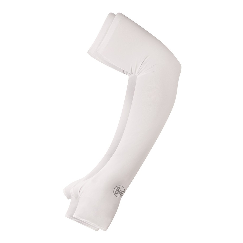 【BUFF】快乾涼感抗UV半掌式袖套-絕色白 NO.BF122820-000