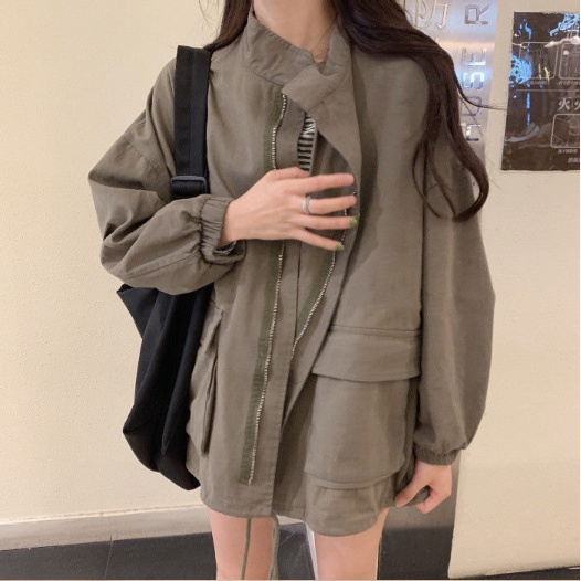 衣時尚 長袖外套開衫 韓版棒球服BF風衣薄款工裝休閑外套女學生ins潮MB045-4984.