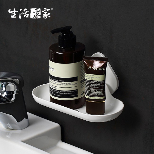 生活采家浴室純白肥皂置物架 強力無痕貼 香皂手工皂香氛皂置物收納#57001