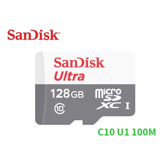 附發票 Sandisk Ultra microSD TF 128G 128GB 100M U1 C10 記憶卡 無轉卡