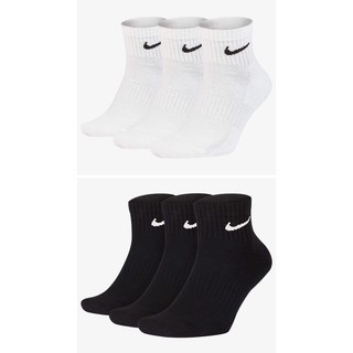 Nike 襪子 Everyday Lightweight 訓練過踝襪 3雙1入 基本款 白色/黑色