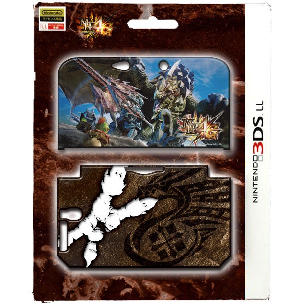 3DS LL /XL周邊 日本進口 MH4G 限定款 魔物獵人 4G圖裝 PC保護殼 透明殼【魔力電玩】