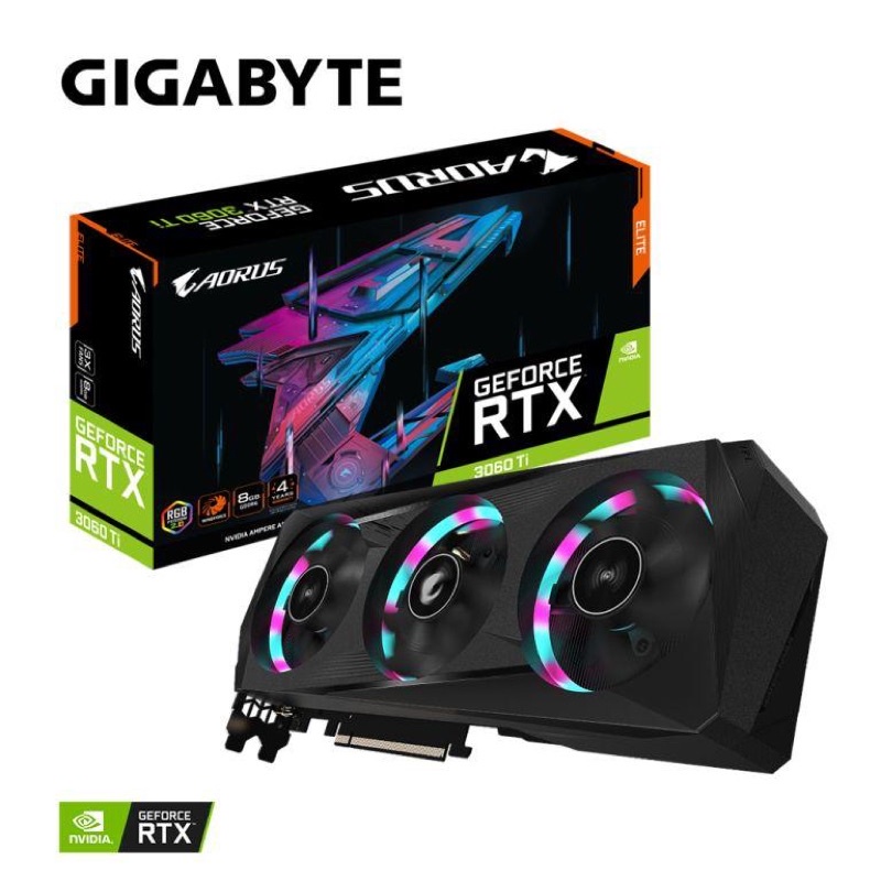 限自取 技嘉AORUS GeForce RTX 3060 Ti ELITE 8G 顯示卡