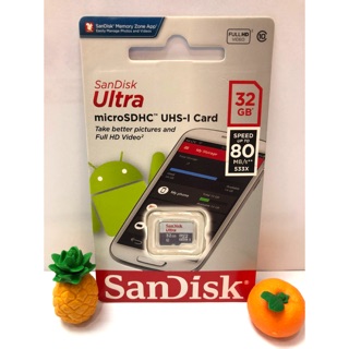 SanDisk Ultra MicroSD SDHC 32G 32GB C10 80MB TF 記憶卡 公司貨