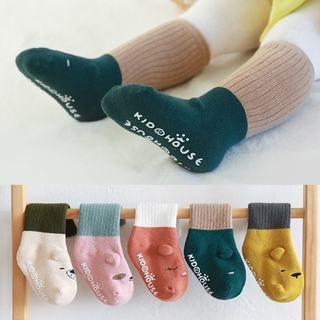 🌈小米書🌈兒童襪子 嬰兒襪子冬季加厚0-1-3歲寶寶襪子純棉卡通保暖襪防滑中筒地板襪